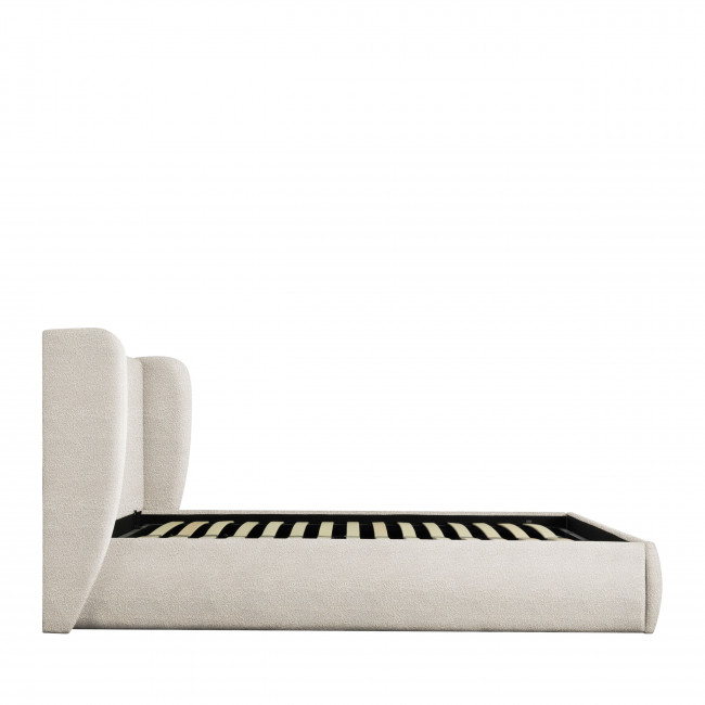 Cali - Lit coffre en tissu bouclette 160x200cm