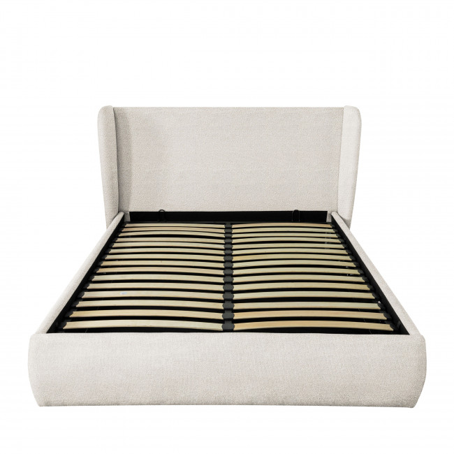 Cali - Lit coffre en tissu bouclette 160x200cm