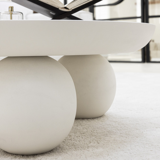 Bungin - Table basse en bois massif ø90cm