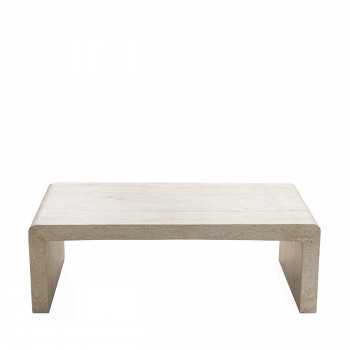 Tocoa - Table basse effet travertin 120x55cm