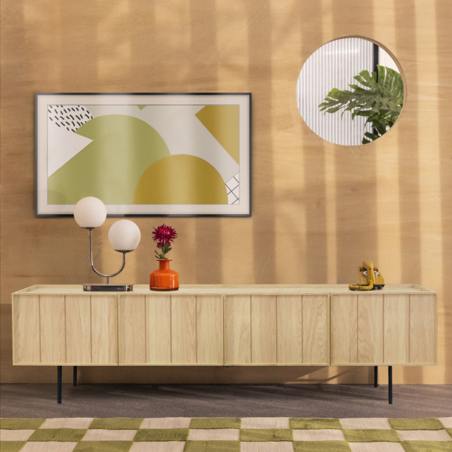 Lines - Meuble TV 4 portes en bois L160cm