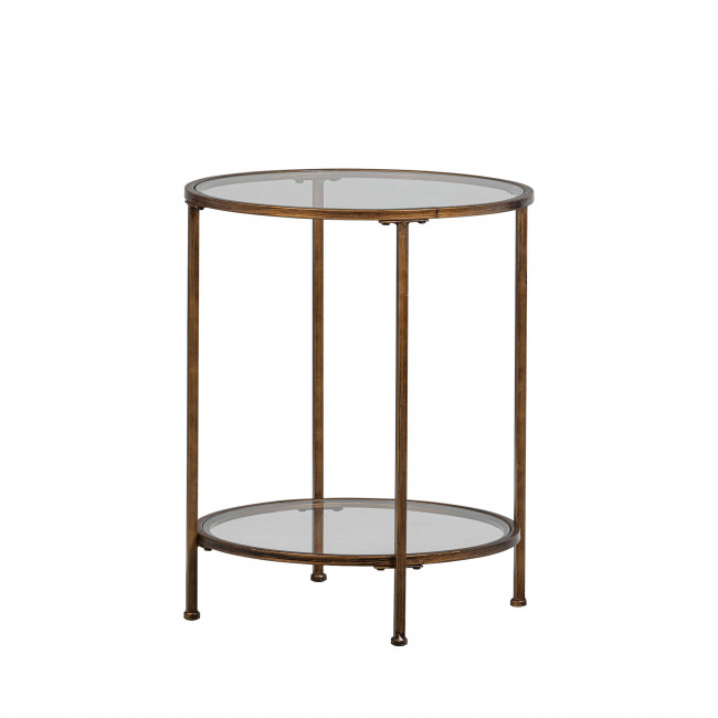 Goddess - Table d'appoint ronde en métal et verre ø66cm