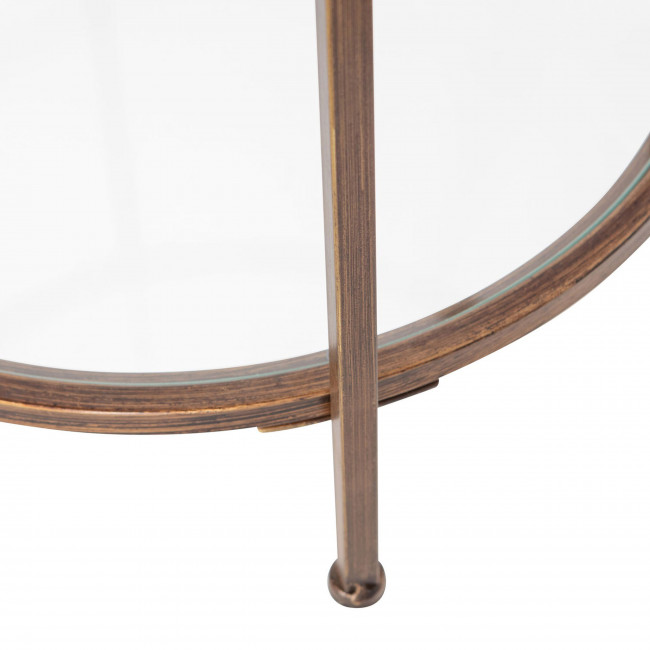 Goddess - Table d'appoint ronde en métal et verre ø66cm