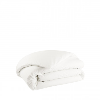 Como - Housse de couette blanc ivoire en percale de coton