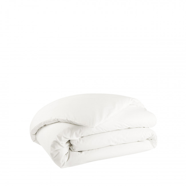 Como - Housse de couette blanc ivoire en percale de coton