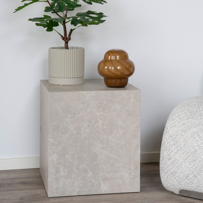 Prague - Table d'appoint effet marbre