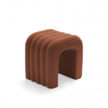 Mui - Tabouret rembourré en tissu bouclette