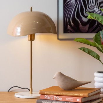 Waved Dome - Lampe à poser en métal et marbre