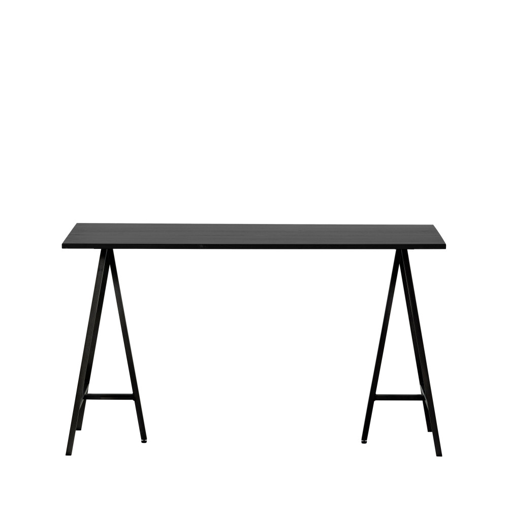 tino - bureau en bois et métal l130cm - couleur - noir