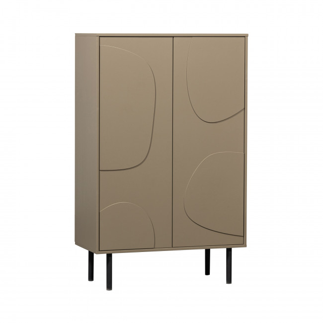 Cadiz - Buffet haut 2 portes en bois H135cm