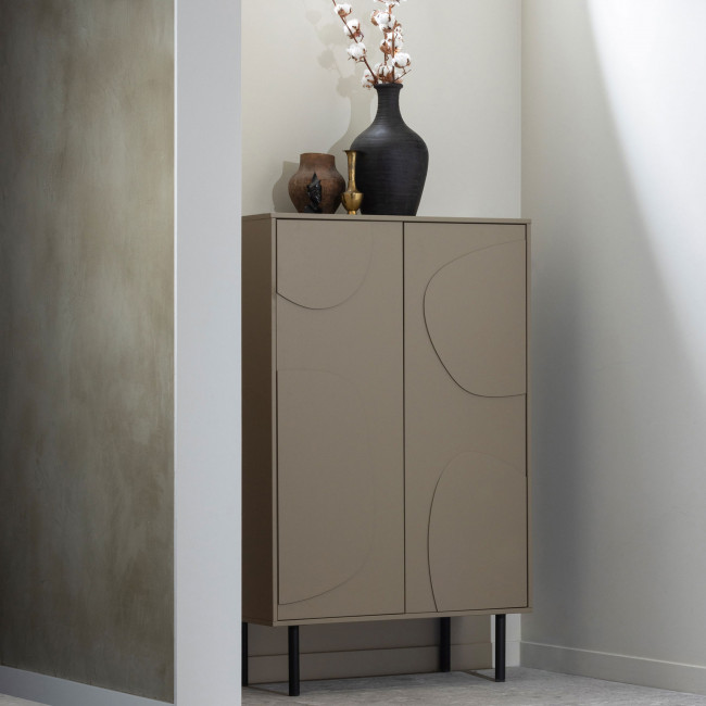 Cadiz - Buffet haut 2 portes en bois H135cm
