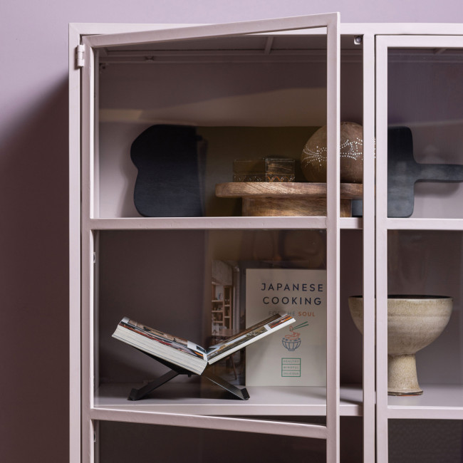 Ronja - Vaisselier 2 portes en verre et métal H189cm