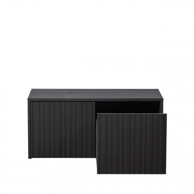 New Gravure - Banc d'entrée avec rangement en bois L88cm