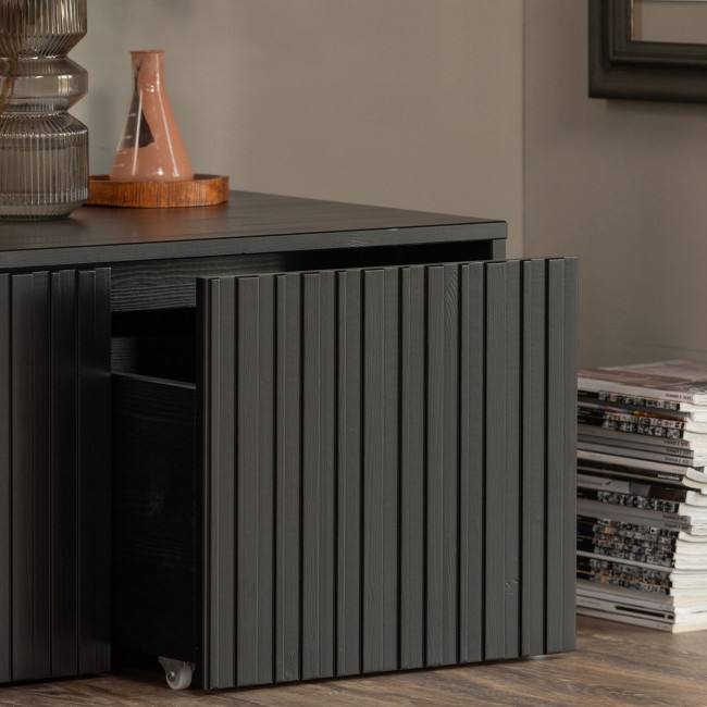 New Gravure - Banc d'entrée avec rangement en bois L88cm