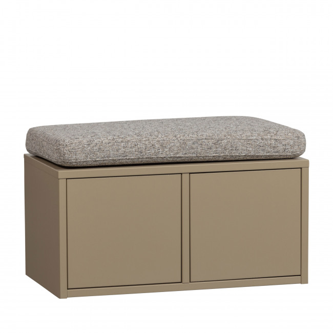 Turner - Banc d'entrée avec rangement chaussures en bois L80cm