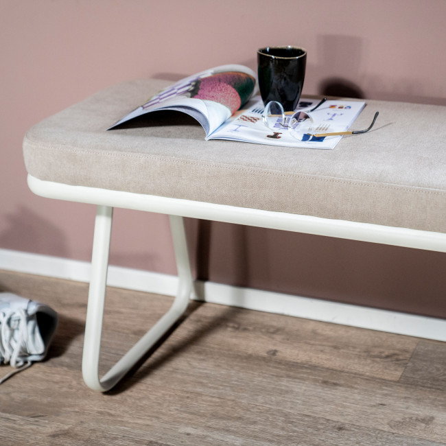 Skola - Banc en tissu et métal L140cm