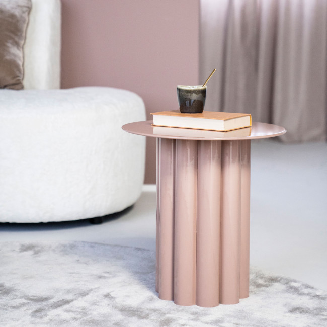 Olympa - Table d'appoint ronde en métal ø43cm