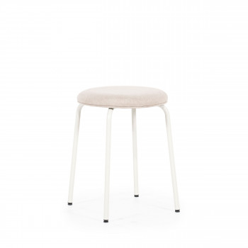 Skola - Lot de 2 tabourets ronds en tissu et métal ø37cm