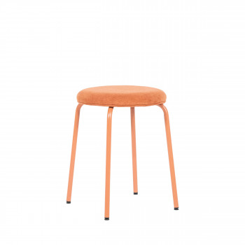 Skola - Lot de 2 tabourets ronds en tissu et métal ø37cm