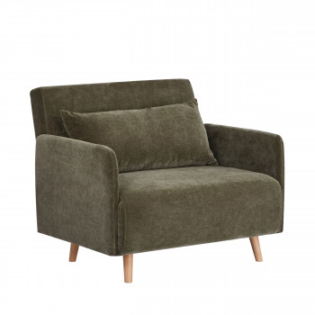Belushi - Fauteuil convertible en chenille