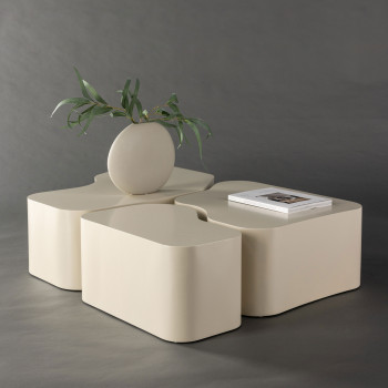 Norland - Table basse organique en bois 92x70cm