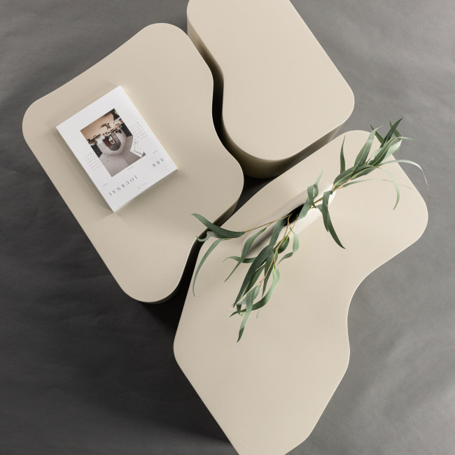 Norland - Table basse organique en bois 92x70cm