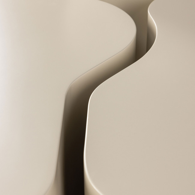 Norland - Table basse organique en bois 92x70cm