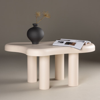 Stromstad - Table basse organique en bois 100x71cm