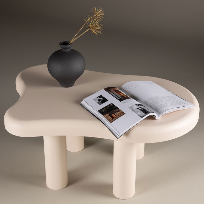 Stromstad - Table basse organique en bois 100x71cm