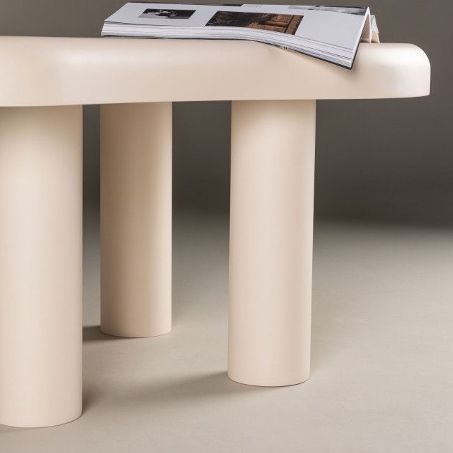 Stromstad - Table basse organique en bois 100x71cm