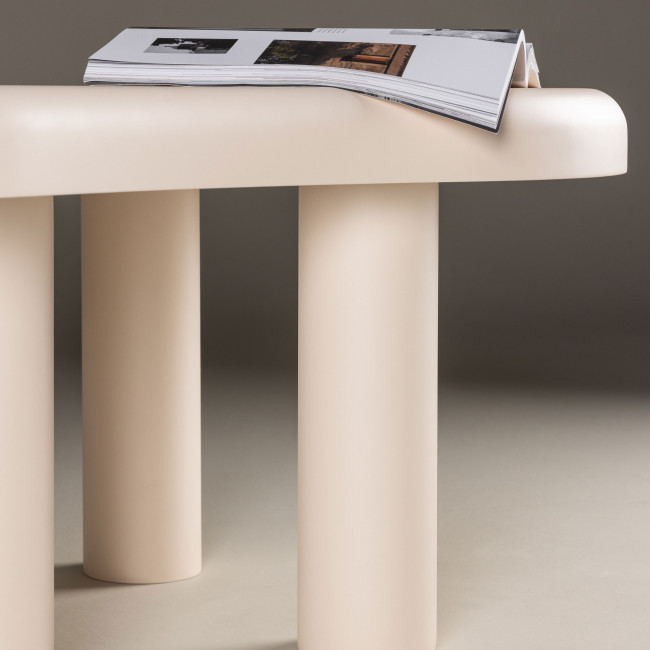 Stromstad - Table basse organique en bois 100x71cm