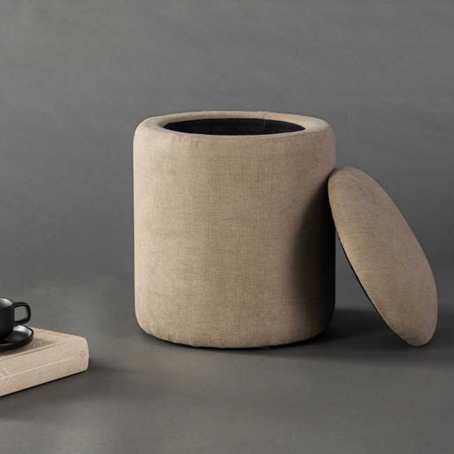 Limpen - Pouf rond en tissu ø32cm
