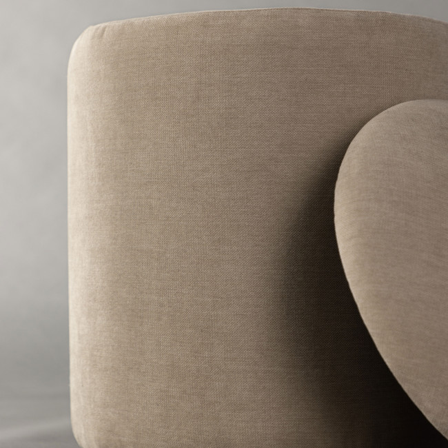 Limpen - Pouf rond en tissu ø32cm