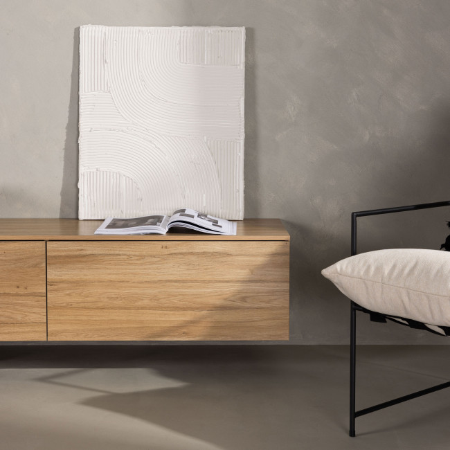 Frihamn - Meuble TV 2 tiroirs en bois L160cm