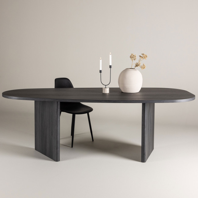 Gronvik - Table à manger 10 personnes organique en bois 