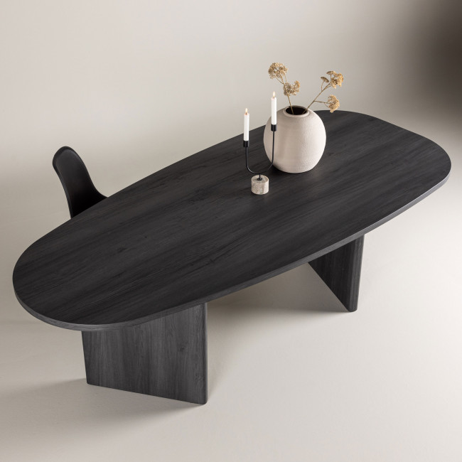 Gronvik - Table à manger 10 personnes organique en bois 