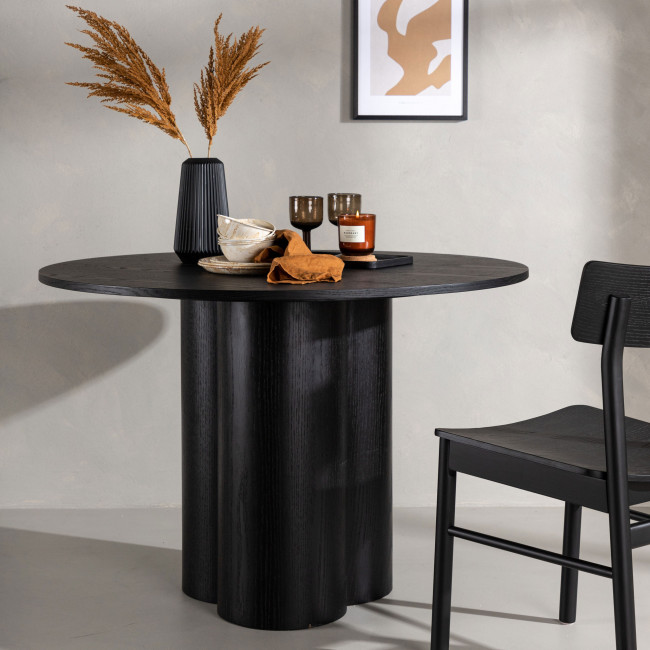 Olivia - Table à manger 4 personnes ronde en bois 
