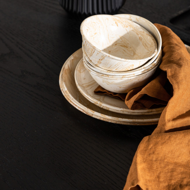 Olivia - Table à manger 4 personnes ronde en bois 