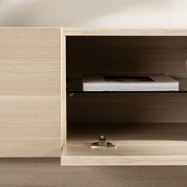 Cuenca - Meuble TV 2 portes battantes en bois L160cm