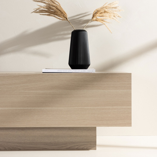 Cuenca - Meuble TV 2 portes battantes en bois L160cm