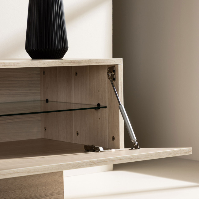 Cuenca - Meuble TV 2 portes battantes en bois L160cm