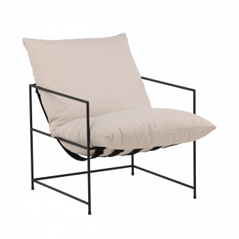 Sedalia - Fauteuil en tissu et métal