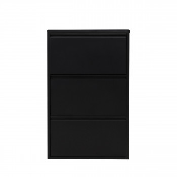 Bonito - Meuble à chaussures 3 portes en métal H103cm