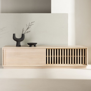 Lugo - Meuble TV 2 portes coulissantes en bois L180cm