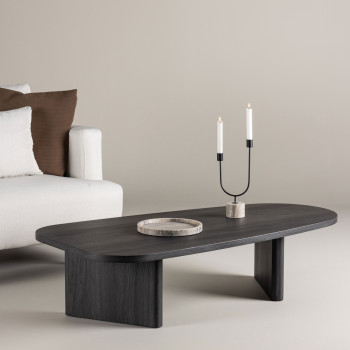Gronvik - Table basse organique en bois 130x65cm