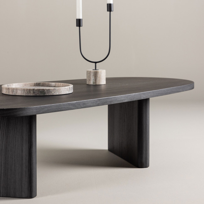 Gronvik - Table basse organique en bois 130x65cm