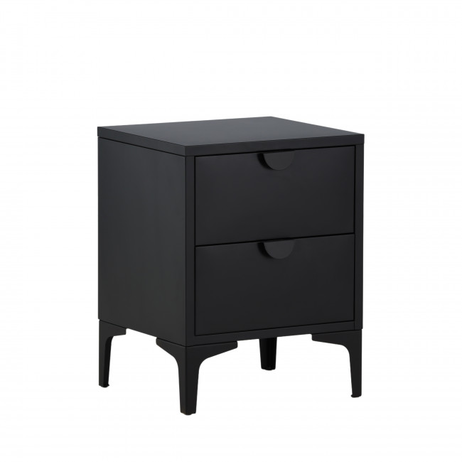 Piring - Table de chevet 2 tiroirs en métal 