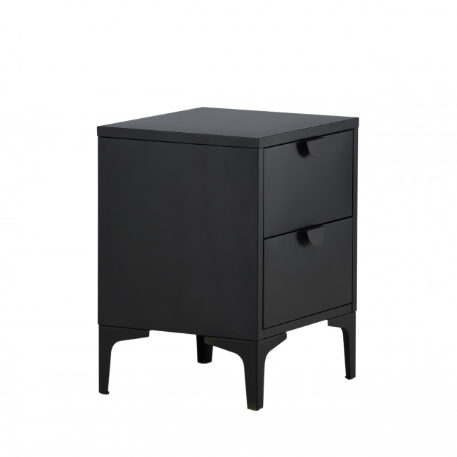 Piring - Table de chevet 2 tiroirs en métal 