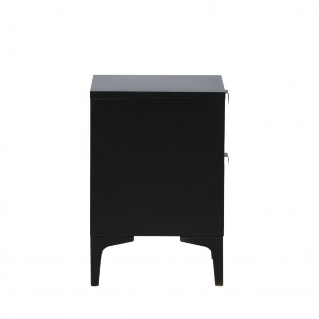 Piring - Table de chevet 2 tiroirs en métal 