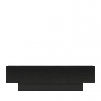 Cuenca - Meuble TV 2 portes battantes en bois L160cm